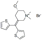 Piperidinium, 3-(di-2-thienylmethylene)-5-methoxy-1,1-dimethyl-, bromide, (S)- CAS#: 166582-18-9