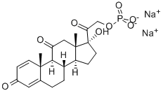 Pregna-1,4-diene-3,11,20-trione, 17-hydroxy-21-(phosphonooxy)-, disodium salt CAS#: 33903-70-7