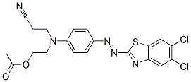 Propanenitrile, 3-[[2-(acetyloxy)ethyl][4- [(5,6-dichloro-2-benzothiazolyl)azo]phenyl]amino ]- CAS#: 33979-43-0