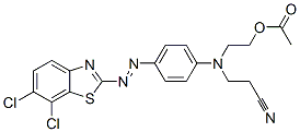 Propanenitrile, 3-[[2-(acetyloxy)ethyl][4- [(6,7-dichloro-2-benzothiazolyl)azo]phenyl]amino ]- CAS#: 127126-02-7