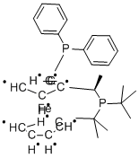 (R)-1-[(1S)-2-(DIPHENYLPHOSPHINO)FERROCENYL]ETHYLDI-TERT-BUTYLPHOSPHINE CAS#: 155830-69-6