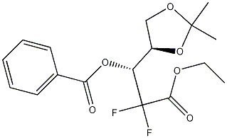 (R)-1-((R)-2,2-dimethyl-1,3-dioxolan-4-yl)-3-ethoxy-2,2-difluoro-3-oxopropyl benzoate CAS#: 143234-90-6