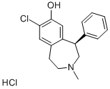 R-(-)-7-Chloro-8-hydroxy-3-methyl-1-phenyl-2,3,4,5-tetrahydro-1H-3-benzazepine, hydrochloride CAS#: 125941-87-9