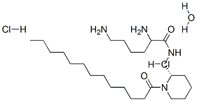 (S)-2,6-Diamino-N-[(1-(1-oxotridecyl)-2-piperidinyl)methyl]hexanamide  hydrate  dihydrochloride CAS#: 141774-20-1