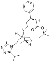 ((S)-3-[3-(3-ISOPROPYL-5-METHYL-[1,2,4]TRIAZOL-4-YL)-8-AZA-BICYCLO[3.2.1]OCT-8-YL]-1-PHENYL-PROPYL)-CARBAMIC ACID TERT-BUTYL ESTER CAS#: 376348-70-8