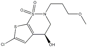 (S)-6-Chloro-2-(3-methoxypropyl)-3,4-dihydro-2H-thieno[3,2-e][1,2]thiazin-4-ol 1,1-dioxide CAS#: 160982-13-8