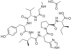 SAR-VAL-TYR-ILE-HIS-PRO-ILE ACETATE SALT CAS#: 116331-58-9