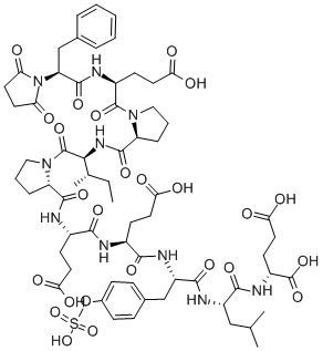 SUC-PHE-GLU-PRO-ILE-PRO-GLU-GLU-TYR(SO3H)-LEU-D-GLU-OH CAS#: 131791-98-5