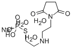 Succinimide, N-(2-(2-mercaptoethylamino)ethyl)-, monosodium phosphorot hioate (ester), trihydrate CAS#: 31338-86-0