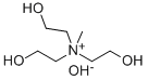 TRIS(2-HYDROXYETHYL)METHYLAMMONIUM HYDROXIDE CAS#: 33667-48-0
