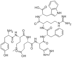 TYR-MET-GLU-HIS-PHE-ARG-TRP CAS#: 129813-57-6
