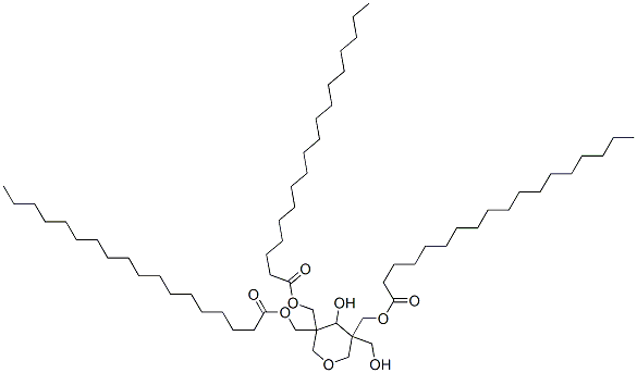Trisoctadecanoic acid [[tetrahydro-4-hydroxy-5-(hydroxymethyl)-2H-pyran]-3,3,5-triyl]tris(methylene) ester CAS#: 38215-33-7