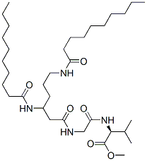 Valine, N-[N-[L-3,6-bis(decanamido)hexanoyl]glycyl]-, methyl ester CAS#: 34020-23-0