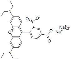 Xanthylium, 9-(2,4-dicarboxyphenyl)-3,6-bis(diethylamino)-, chloride, disodium salt CAS#: 37299-86-8