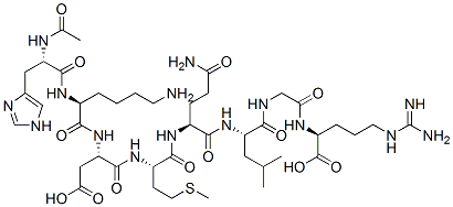 acetylhistidyl-lysyl-aspartyl-methionyl-glutaminyl-leucyl-glycyl-arginine CAS#: 133009-93-5
