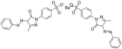 barium bis[p-[4,5-dihydro-3-methyl-5-oxo-4-(phenylazo)-1H-pyrazol-1-yl]benzenesulphonate] CAS#: 37672-83-6