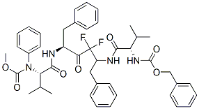 benzyl N-[(1S)-1-[[(2S,5S)-3,3-difluoro-5-[[(2S)-3-methyl-2-phenylmeth oxycarbonylamino-butanoyl]amino]-4-oxo-1,6-diphenyl-hexan-2-yl]carbamo yl]-2-methyl-propyl]carbamate CAS#: 133038-85-4