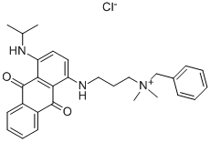 benzyl[3-[[9,10-dihydro-4-[isopropylamino]-9,10-dioxo-1-anthryl]amino]propyl]dimethylammonium chloride CAS#: 35402-38-1