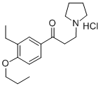 beta-1-Pyrrolidinylaethyl-(4-n-propoxy-3-aethylphenyl)-ketonhydrochlor id [German] CAS#: 30195-67-6