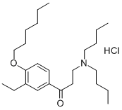 beta-Di-n-butylaminoaethyl-(4-n-hexyloxy-3-aethylphenyl)-ketonhydrochl orid [German] CAS#: 30195-66-5