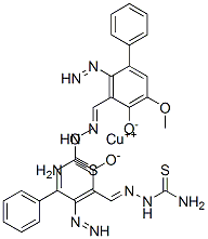 copper 2-[(E)-(carbamothioylhydrazinylidene)methyl]-6-methoxy-4-phenyl diazenyl-phenolate CAS#: 121995-85-5