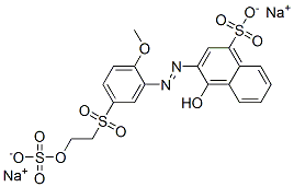 disodium 4-hydroxy-3-[[2-methoxy-5-[[2-(sulphonatooxy)ethyl]sulphonyl]phenyl]azo]naphthalenesulphonate CAS#: 31237-02-2