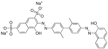 disodium 4-hydroxy-3-[[4'-[(2-hydroxynaphthyl)azo]-2,2'-dimethyl[1,1'-biphenyl]-4-yl]azo]naphthalene-2,7-disulphonate CAS#: 3701-40-4
