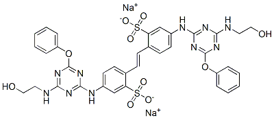 disodium 4,4'-bis[[4-[(2-hydroxyethyl)amino]-6-phenoxy-1,3,5-triazin-2-yl]amino]stilbene-2,2'-disulphonate CAS#: 4028-30-2