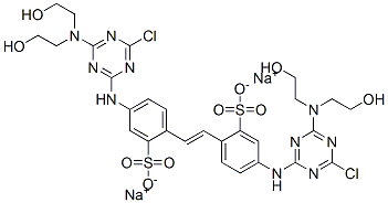 disodium 4,4'-bis[[4-[bis(2-hydroxyethyl)amino]-6-chloro-1,3,5-triazin-2-yl]amino]stilbene-2,2'-disulphonate CAS#: 4028-32-4