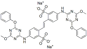 disodium 4,4'-bis[(4-methoxy-6-phenoxy-1,3,5-triazin-2-yl)amino]stilbene-2,2'-disulphonate CAS#: 3827-17-6
