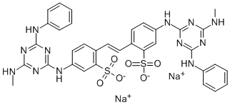disodium 4,4'-bis[[6-anilino-4-(methylamino)-1,3,5-triazin-2-yl]amino]stilbene-2,2'-disulphonate CAS#: 31900-04-6