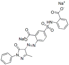 disodium 5-[[(2-carboxyphenyl)amino]sulphonyl]-2-[(4,5-dihydro-3-methyl-5-oxo-1-phenyl-1H-pyrazol-4-yl)azo]benzoate CAS#: 130032-94-9