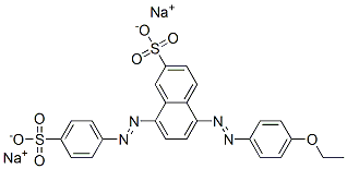 disodium 5-[(4-ethoxyphenyl)azo]-8-[(4-sulphonatophenyl)azo]naphthalene-2-sulphonate CAS#: 36409-70-8