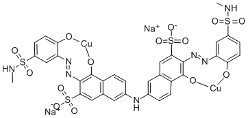 disodium [mu-[[7,7'-iminobis[4-hydroxy-3-[[2-hydroxy-5-(N-methylsulphamoyl)phenyl]azo]naphthalene-2-sulphonato]](6-)]]dicuprate(2-) CAS#: 37279-54-2