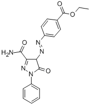 ethyl 4-[[3-(aminocarbonyl)-4,5-dihydro-5-oxo-1-phenyl-1H-pyrazol-4-yl]azo]benzoate CAS#: 31768-46-4