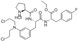 ethyl N-[3-[bis(2-chloroethyl)amino]-3-phenyl-N-L-prolyl-L-alanyl]-4-fluoro-3-phenyl-L-alaninate monohydrochloride CAS#: 35849-47-9