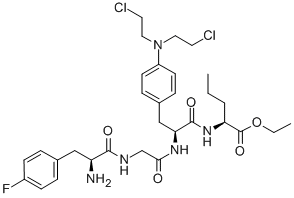 ethyl N-[3-[bis(2-chloroethyl)amino]-N-[N-(4-fluoro-3-phenyl-L-alanyl)glycyl]-3-phenyl-L-alanyl]-L-norvalinate CAS#: 32976-86-6
