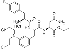 ethyl N2-[3-[bis(2-chloroethyl)amino]-N-(4-fluoro-3-phenyl-L-alanyl)-3-phenyl-L-alanyl]-L-asparaginate monohydrochloride CAS#: 35849-45-7