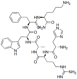 histidyl-arginyl-alanyl-tryptophyl-phenylalanyl-lysinamide CAS#: 123689-72-5