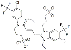 hydrogen 5-chloro-2-[3-[5-chloro-3-ethyl-1,3-dihydro-1-(3-sulphonatopropyl)-6-(trifluoromethyl)-2H-benzimidazol-2-ylidene]propen-1-yl]-3-ethyl-1-(sulphonatopropyl)-6-(trifluoromethyl)-1h-benzimidazolium CAS#: 30377-70-9