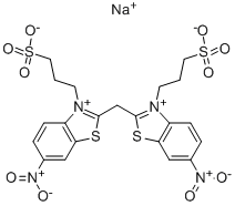 hydrogen 6-nitro-2-[[6-nitro-3-(3-sulphonatopropyl)-3H-benzothiazol-2-ylidene]methyl]-3-(3-sulphonatopropyl)benzothiazolium, sodium salt CAS#: 35497-48-4
