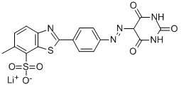 lithium 2-[4-[(hexahydro-2,4,6-trioxopyrimidin-5-yl)azo]phenyl]-6-methylbenzothiazole-7-sulphonate CAS#: 35342-16-6