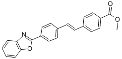methyl 4-[2-[4-(2-benzoxazoleyl)phenyl]vinyl]benzoate CAS#: 34180-85-3