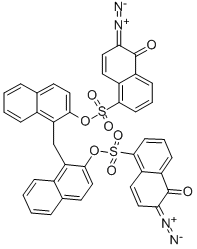 methylenedinaphthalene-1,2-diyl bis(6-diazo-5,6-dihydro-5-oxonaphthalene-1-sulphonate) CAS#: 33910-44-0