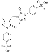 p-[4-[[1,5-dihydro-3-methyl-5-oxo-1-(4-sulphophenyl)-4H-pyrazol-4-ylidene]methyl]-4,5-dihydro-3-methyl-5-oxo-1H-pyrazol-1-yl]benzenesulphonic acid CAS#: 34142-26-2