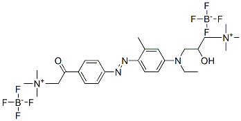 [p-[[4-[ethyl[2-hydroxy-3-(trimethylammonio)propyl]amino]-o-tolyl]azo]-beta-oxophenethyl]trimethylammonium bis[tetrafluoroborate(1-)] CAS#: 36936-37-5