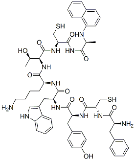 phenylalanyl-cysteinyl-tyrosyl-tryptophyl-lysyl-threonyl-cysteinyl-N-naphthylalanine amide CAS#: 138248-87-0