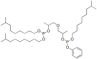 phosphorous acid, 2-[2-[[bis(isodecyloxy)phosphino]oxy]propoxy]-1-methylethyl isodecyl phenyl ester CAS#: 115035-49-9
