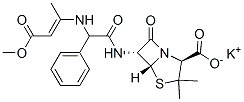 potassium [2S-[2alpha,5alpha,6beta(S*)]]-6-[[[(3-methoxy-1-methyl-3-oxoprop-1-enyl)amino]phenylacetyl]amino]-3,3-dimethyl-7-oxo-4-thia-1-azabicyclo[3.2.0]heptane-2-carboxylate CAS#: 40126-27-0