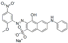 sodium 4-hydroxy-3-[(2-methoxy-5-nitrophenyl)azo]-6-(phenylamino)naphthalene-2-sulphonate CAS#: 3626-41-3